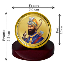 Load image into Gallery viewer, Diviniti 24K Gold Plated Guru Gobind Singh Frame For Car Dashboard, Home Decor, Table (5.5 x 5.0 CM)
