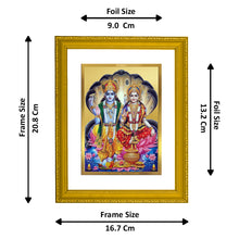 Load image into Gallery viewer, Diviniti 24K Gold Plated Vishnu Laxmi Photo Frame For Home Decor, Wall Decor, Gift, Puja Room (20.8 x 16.7 CM)

