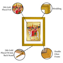 Load image into Gallery viewer, Diviniti 24K Gold Plated Umiya Mata Photo Frame For Home Decor, Wall Hanging, Table Decor (20.8 x 16.7 CM)
