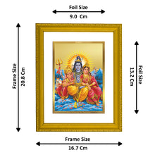 Load image into Gallery viewer, Diviniti 24K Gold Plated Shiv Parivar Photo Frame For Home Decor, Wall Decor, Table Top, Puja (20.8 x 16.7 CM)
