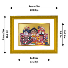 Load image into Gallery viewer, DIVINITI Jagannath-2 Gold Plated Wall Photo Frame| DG Frame 101 Size 2 Wall Photo Frame and 24K Gold Plated Foil| Religious Photo Frame For Prayer (20.8CMX16.7CM)
