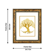 Load image into Gallery viewer, Diviniti 24K Gold Plated Tree of Life Wall Hanging for Home| Photo Frame For Wall Decoration| DG Size 3 Wall Photo Frame For Home Decor, Living Room, Hall, Guest Room
