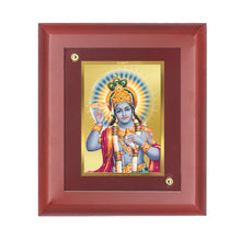 Load image into Gallery viewer, Diviniti 24K Gold Plated Lord Vishnu Photo Frame For Home Wall Decor, Table, Puja, Gift (16 x 13 CM)
