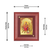 Load image into Gallery viewer, Diviniti 24K Gold Plated Durga Ji Photo Frame For Home Decor, Wall Decor, Table Tops, Puja Room, Gift (16 x 13 CM)

