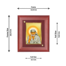 Load image into Gallery viewer, Diviniti 24K Gold Plated Sai Baba Photo Frame For Home Wall Decor, Prayer, Table Tops, Gift (16 x 13 CM)
