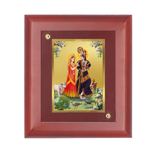 Load image into Gallery viewer, Diviniti 24K Gold Plated Radha Krishna Photo Frame For Home Decor, Wall Hanging, Puja Room, Gift (16 x 13 CM)
