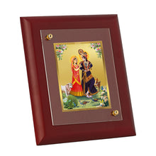 Load image into Gallery viewer, Diviniti 24K Gold Plated Radha Krishna Photo Frame For Home Decor, Wall Hanging, Puja Room, Gift (16 x 13 CM)
