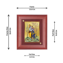 Load image into Gallery viewer, Diviniti 24K Gold Plated Radha Krishna Photo Frame For Home Decor, Wall Hanging, Table Top, Gift (16 x 13 CM)

