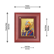 Load image into Gallery viewer, Diviniti 24K Gold Plated Guru Gobind Singh Wall Photo Frame For Home Decor Showpiece, Table, Gift (16 x 13 CM)

