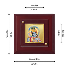 Load image into Gallery viewer, Diviniti 24K Gold Plated Lord Vishnu Photo Frame For Home Decor, Table Tops &amp; Housewarming Gift (10 x 10 CM)
