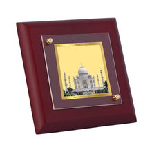 Load image into Gallery viewer, Diviniti 24K Gold Plated Taj Mahal Photo Frame For Home Decor Showpiece, Table Top, Gift (10 x 10 CM)

