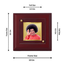 Load image into Gallery viewer, Diviniti 24K Gold Plated Sathya Sai Baba Photo Frame For Home Decor, Table Top &amp; Gift (10 x 10 CM)
