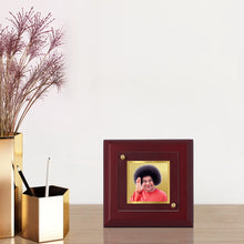 Load image into Gallery viewer, Diviniti 24K Gold Plated Sathya Sai Baba Photo Frame For Home Decor, Table Top &amp; Gift (10 x 10 CM)
