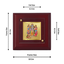 Load image into Gallery viewer, Diviniti 24K Gold Plated Ram Darbar Photo Frame For Home Decor, Table Tops, Puja, Festival Gift (10 x 10 CM)
