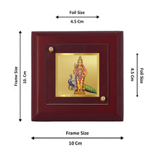 Load image into Gallery viewer, Diviniti 24K Gold Plated Murugan Photo Frame For Home Decor, Table, Prayer, Gift (10 x 10 CM)
