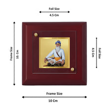 Load image into Gallery viewer, Diviniti 24K Gold Plated Baba Deep Singh Photo Frame For Home Decor, Table Top &amp; Gift (10 x 10 CM)
