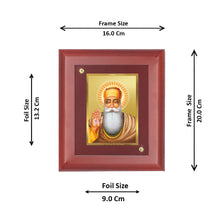 Load image into Gallery viewer, DIVINITI Guru Nanak Gold Plated Wall Photo Frame, Table Decor| MDF 2 Wooden Wall Photo Frame and 24K Gold Plated Foil| Religious Photo Frame Idol, Gifts Items (20.0CMX16.0CM)
