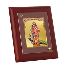 Load image into Gallery viewer, DIVINITI Murugan Gold Plated Wall Photo Frame, Table Decor| MDF 2 Wooden Wall Photo Frame and 24K Gold Plated Foil| Religious Photo Frame Idol For Pooja, Gifts Items (20.0CMX16.0CM)
