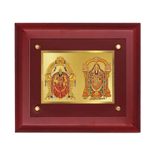 Load image into Gallery viewer, DIVINITI Padmavati Balaji Gold-Plated Wall Photo Frame| MDF 2.5 Wooden Wall Frame with 24K Gold-Plated Foil| Religious Photo Frame Idol For Prayer, Gifts Items (25CMX20CM)
