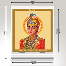 Load image into Gallery viewer, Diviniti 24K Gold Plated Guru Harkrishan Frame For Car Dashboard, Home Decor, Table, Prayer (5.8 x 4.8 CM)
