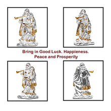 Load image into Gallery viewer, DIVINITI 999 Silver Plated Radha Krishna Idol For Home Decor Showpiece, Puja, Luxury Gift (11.4 X 6 CM)
