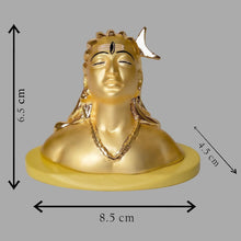 Load image into Gallery viewer, DIVINITI 24K Gold Plated Adiyogi Idol For Home Decor, Car Dashboard, Table, Luxury Gift (6.5 X 8.5 CM)
