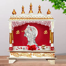 Load image into Gallery viewer, DIVINITI 999 Silver Plated Radha Krishna Idol For Home Decor, Puja Room, Housewarming (15.5 X 8.5 CM)

