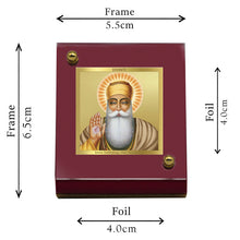 Load image into Gallery viewer, Diviniti 24K Gold Plated Guru Nanak Frame For Car Dashboard, Home Decor, Table Top (5.5 x 6.5 CM)
