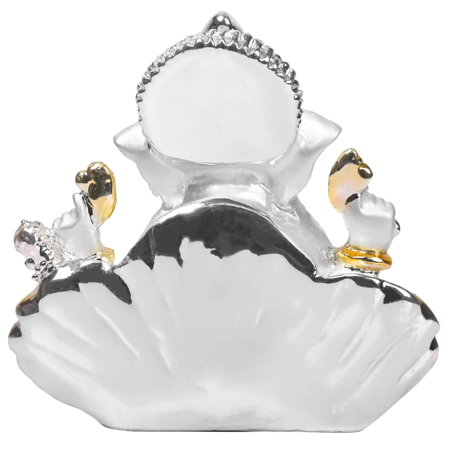 Diviniti 999 Silver-Plated Lord Ganesha Idol in Seep | Home, Office & Temple Décor | Prayer & Gift