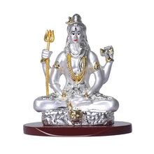 Load image into Gallery viewer, DIVINITI 999 Silver Plated Lord Shiva Idol For Home Decor, Car Dashboard, Festival Gift, Puja (8 X 7 CM)

