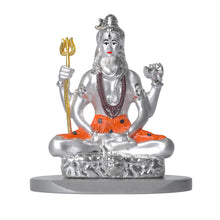 Load image into Gallery viewer, DIVINITI 999 Silver Plated Lord Shiva Idol For Car Dashboard, Living Room, Festival Gift (8 X 7 CM)
