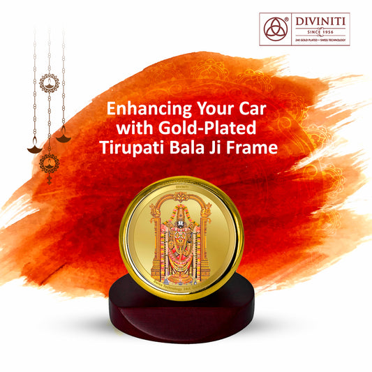 Purchase Gold Plated Balaji Idol for Car Dashboard