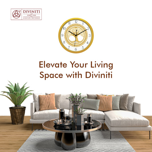 Timeless Elegance: Elevate Your Living Room with a Gold-Plated Wall Clock