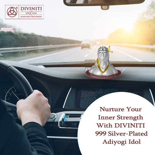 Nurture Your Inner Strength With DIVINITI 999 Silver-Plated Adiyogi Idol
