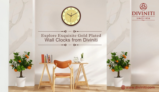 Explore Exquisite Gold Plated Wall Clocks from Diviniti