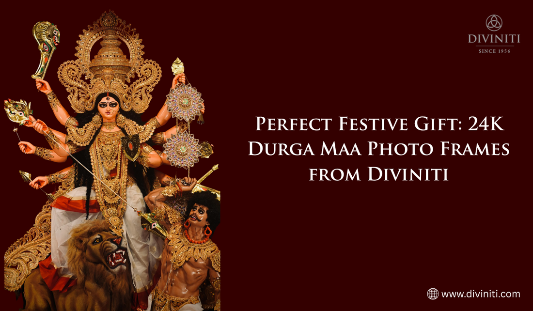 Perfect Festive Gift 24K Durga Maa Photo Frames from Diviniti