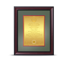 Load image into Gallery viewer, Customized Heritage Certificate with Matter Printed On 24K Gold Plated Foil For University Students (42 x 34 CM)
