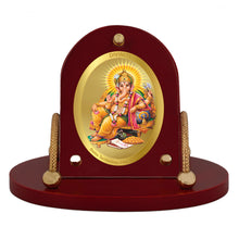 Load image into Gallery viewer, Diviniti 24K Gold Plated Ganesh Ji Frame for Car Dashboard, Home Decor, Table &amp; Office (8 CM x 9 CM)