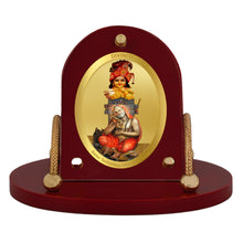 Load image into Gallery viewer, Diviniti 24K Gold Plated Raghavendra Swami Frame for Car Dashboard, Home Decor, Table &amp; Office (8 x 9 CM)