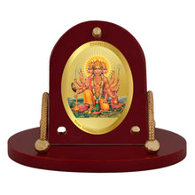 Load image into Gallery viewer, Diviniti 24K Gold Plated Panchmukhi Hanuman Frame for Car Dashboard, Home Decor, Table &amp; Office (8 CM x 9 CM)
