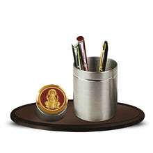 Load image into Gallery viewer, SS Pen Holder With 24K Gold Plated Divine Frame For Corporate Gifting