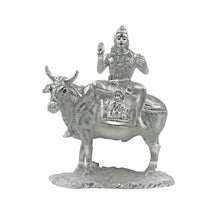 Load image into Gallery viewer, Diviniti 999 Silver Plated Lord Shiva Idol for Home Decor Showpiece (22.5 X 19 CM)
