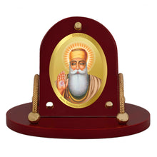 Load image into Gallery viewer, Diviniti 24K Gold Plated Guru Nanak Frame for Car Dashboard, Home Decor, Table &amp; Office (8 CM x 9 CM)