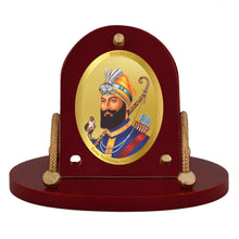 Load image into Gallery viewer, Diviniti 24K Gold Plated Guru Gobind Singh Frame for Car Dashboard, Home Decor, Table &amp; Office (8 x 9 CM)