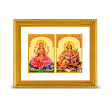 Load image into Gallery viewer, Diviniti 24K Gold Plated Lakshmi Ganesha Customized Photo Frame For Wedding Gift