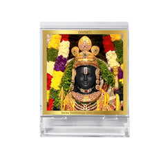 Load image into Gallery viewer, Diviniti 24K Gold Plated Ram Lalla Frame For Car Dashboard, Home Decor, Table, Gift, Puja Room (5.8 x 4.8 CM)