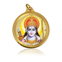 Load image into Gallery viewer, Diviniti 24K Gold Plated Ram Ji &amp; Yantra 28MM Double Sided Pendant For Men, Women &amp; Kids
