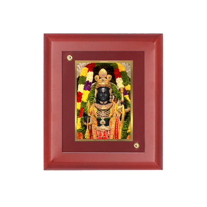 DIVINITI 24K Gold Plated Foil Ram Lalla Photo Frame For Home Decor, Wall Hanging, Table Top, Puja Room & Gift MDF Size 2 (20x16 CM)