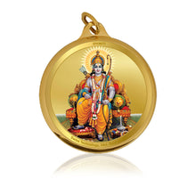 Load image into Gallery viewer, Diviniti 24K Gold Plated Ram Ji &amp; Jai Shri Ram 18MM Double Sided Pendant For Men, Women &amp; Kids