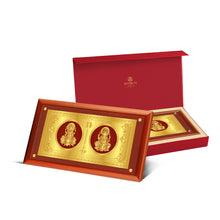Load image into Gallery viewer, Diviniti Customized Memento With Laxmi Ganesha Printed on 24K Gold Plated Foil For Wedding Gift
